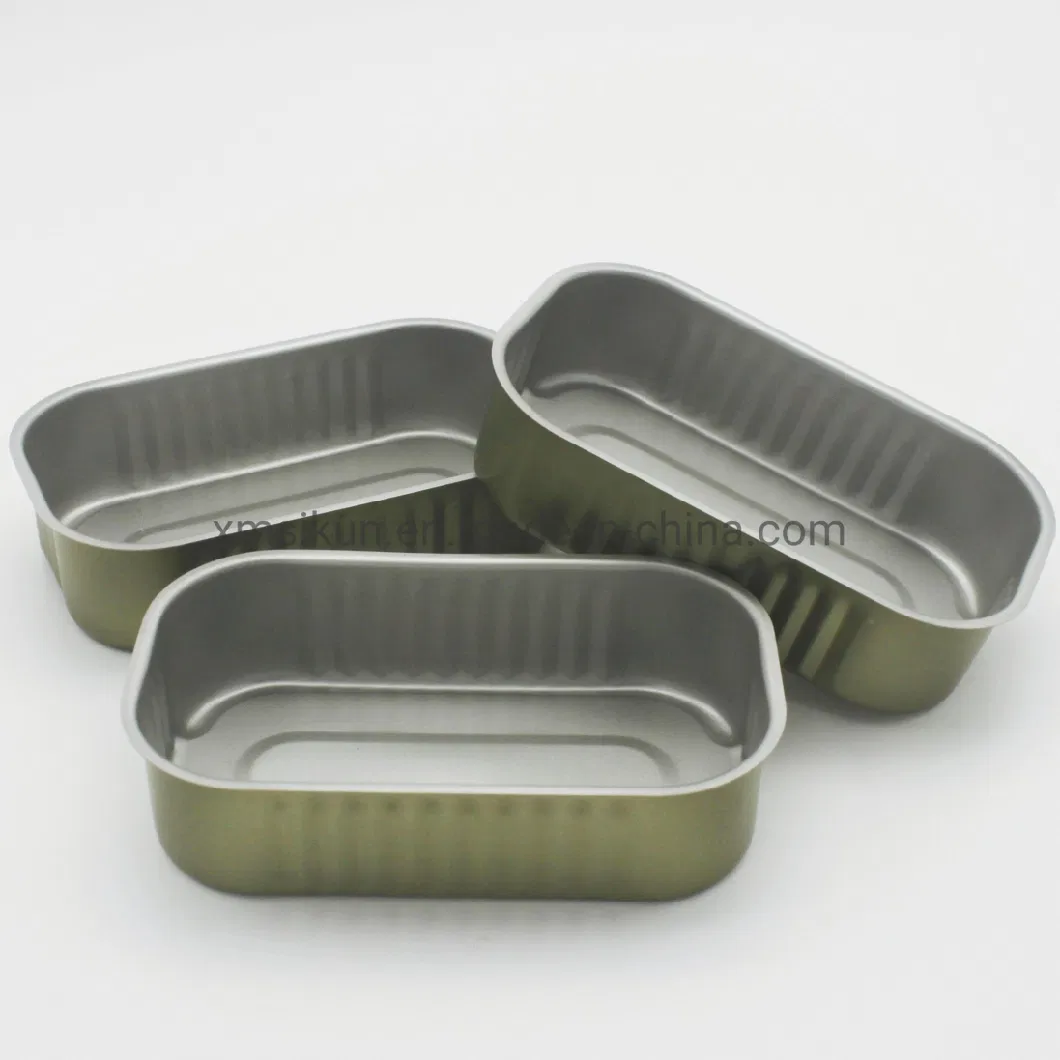 Private Logo 311# Empty Tin Can with Lids for Pack Ing Canned Sardine